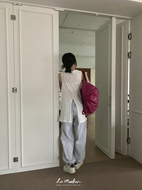 口袋車線尼龍褲